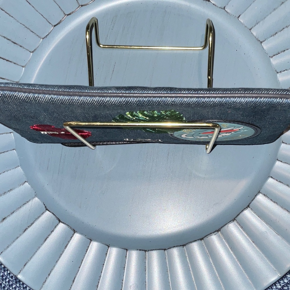 EUC Coach Denim Wristlet With Blue Hawaii Patches - Picture 7 of 14